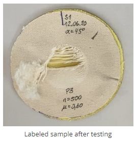 Η συσκευή δοκιμής τριβής προστατευτικών ενδυμάτων μοτοσικλετών Darmstadt Machine EN17092-1