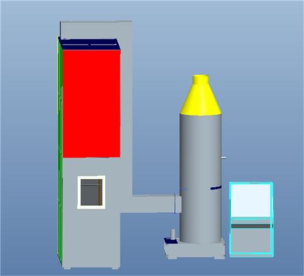 Δοκιμαστής καύσης δεμάτων καλωδίων και σύρματος, Μηχανή δοκιμής δεμένων καλωδίων και σύρματος κάθετης εγκατάστασης