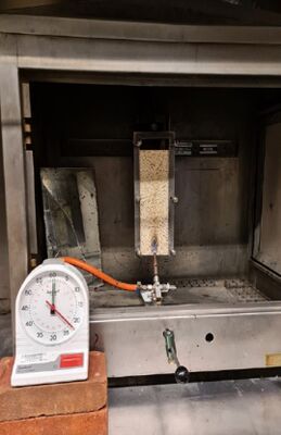 EN ISO 11925 Δοκιμή Εύφλεκτης Ικανότητας Δομικών Υλικών - Δοκιμή Μονής Πηγής Φωτιάς