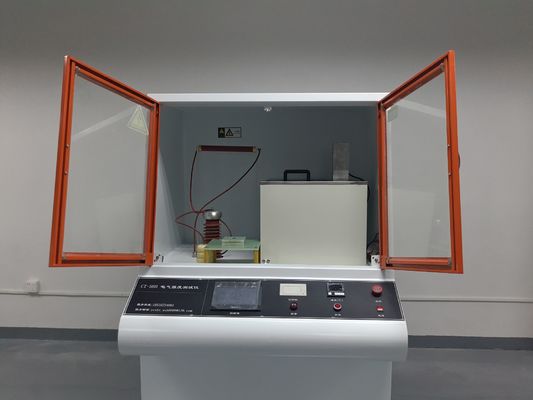 Μηχανή δοκιμής μονωτικού υλικού IEC 60243-1 0~50kV Μηχανή δοκιμής εργαστηριακής τάσης βλάβης